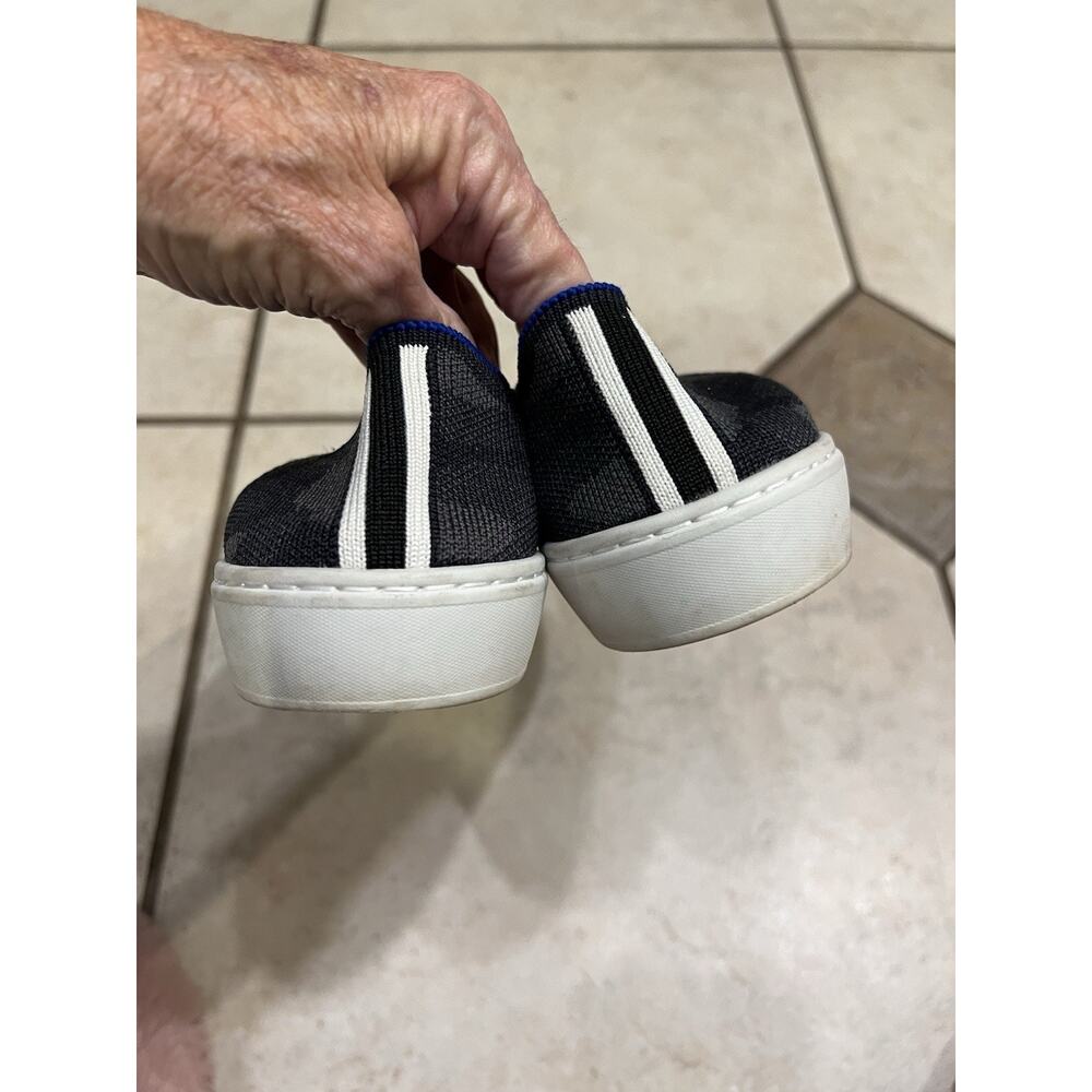 Rothy's The Original Slip On Sneakers Shoes Gray Camo Grey Knit Womens Size 7.5 - Picture 4 of 8